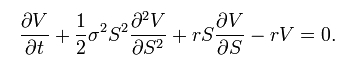 Black-Scholes Partial Differential Equation